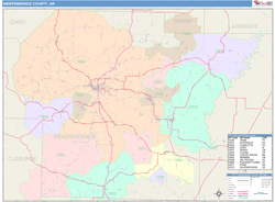 Independence County, AR Wall Map