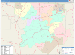 Izard County, AR Wall Map