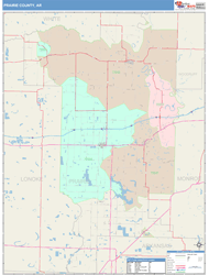 Prairie County, AR Wall Map