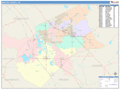 Merced County, CA Wall Map