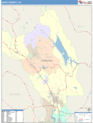 Napa County, CA Wall Map