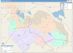 Plumas County, CA Wall Map