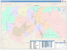 Siskiyou County, CA Wall Map