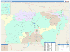 Tehama County, CA Wall Map