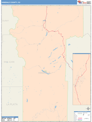 Hinsdale County, CO Wall Map