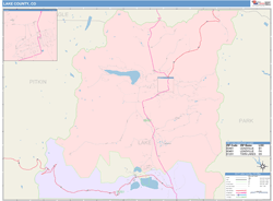 Lake County, CO Wall Map