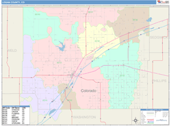 Logan County, CO Wall Map