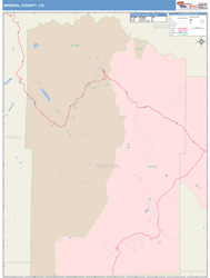 Mineral County, CO Wall Map