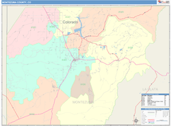 Montezuma County, CO Wall Map