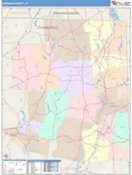 Windham County, CT Wall Map