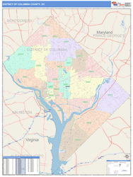 District of Columbia County, DC Wall Map