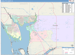 Charlotte County, FL Wall Map