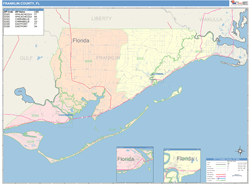 Franklin County, FL Wall Map