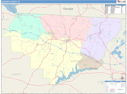 Gadsden County, FL Wall Map