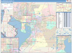 Hillsborough County, FL Wall Map