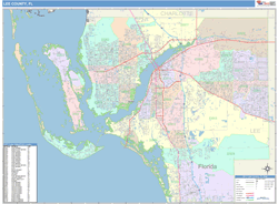 Lee County, FL Wall Map