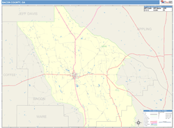 Bacon County, GA Wall Map