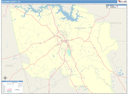 Baldwin County, GA Wall Map