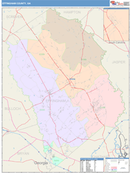 Effingham County, GA Wall Map