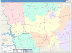 Harris County, GA Wall Map