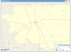 Miller County, GA Wall Map