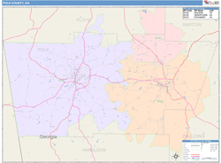 Polk County, GA Wall Map