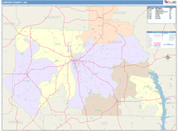 Sumter County, GA Wall Map