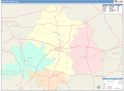 Taylor County, GA Wall Map