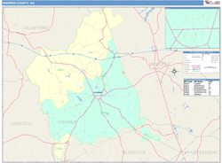 Warren County, GA Wall Map