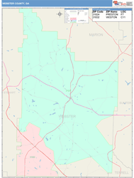 Webster County, GA Wall Map