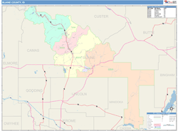 Blaine County, ID Wall Map