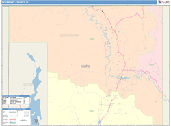 Boundary County, ID Wall Map