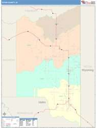 Teton County, ID Wall Map