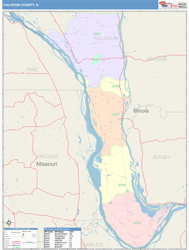 Calhoun County, IL Wall Map