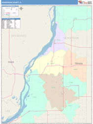 Henderson County, IL Wall Map