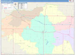 Washington County, IL Wall Map