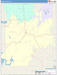 Brown County, IN Wall Map