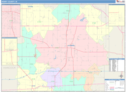 Henry County, IN Wall Map