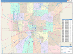 Marion County, IN Wall Map