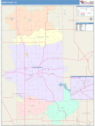 Miami County, IN Wall Map