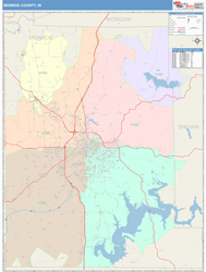 Monroe County, IN Wall Map