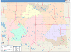 Noble County, IN Wall Map