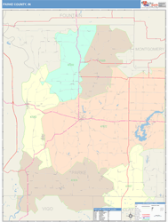 Parke County, IN Wall Map