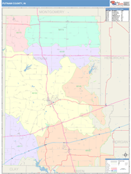 Putnam County, IN Wall Map