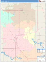 Wabash County, IN Wall Map