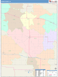 Cedar County, IA Wall Map