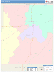 Chase County, KS Wall Map