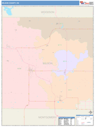 Wilson County, KS Wall Map