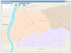 Carlisle County, KY Wall Map