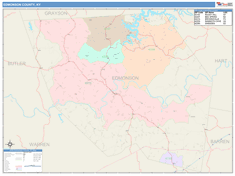 Edmonson County, KY Wall Map